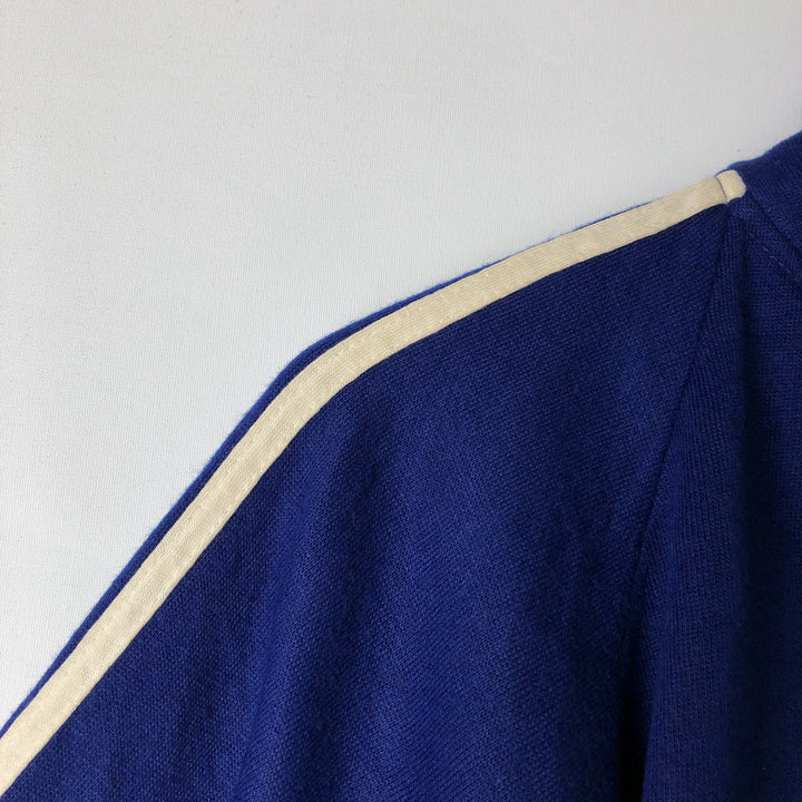 80'S - Collared Full-Zip Sweatshirt, Made in USA, Men's Size M unclear blue type Vintage Second Hand