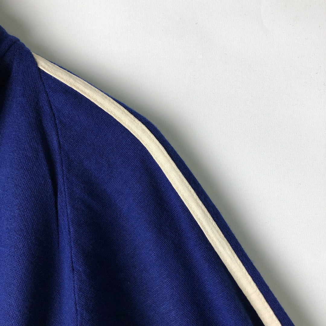 80'S - Collared Full-Zip Sweatshirt, Made in USA, Men's Size M unclear blue type Vintage Second Hand