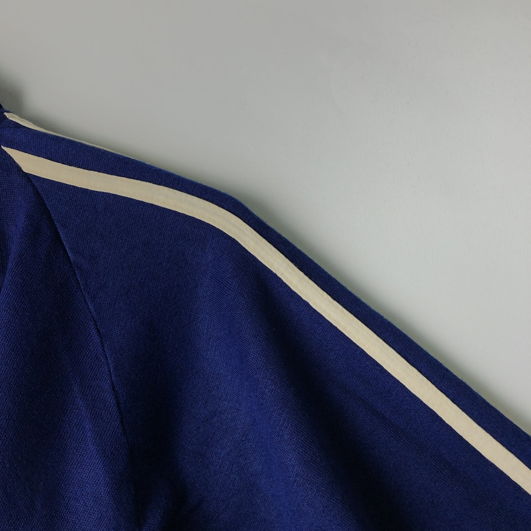 80'S - Collared Full-Zip Sweatshirt, Made in USA, Men's Size M unclear blue type Vintage Second Hand