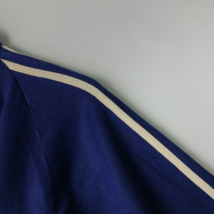 80'S - Collared Full-Zip Sweatshirt, Made in USA, Men's Size M unclear blue type Vintage Second Hand