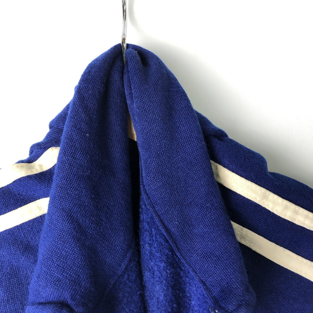 80'S - Collared Full-Zip Sweatshirt, Made in USA, Men's Size M unclear blue type Vintage Second Hand