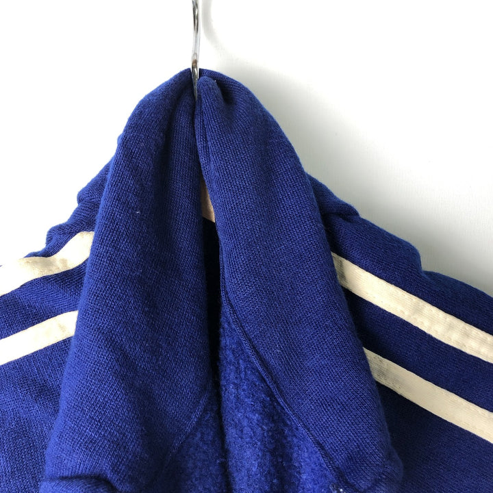 80'S - Collared Full-Zip Sweatshirt, Made in USA, Men's Size M unclear blue type Vintage Second Hand