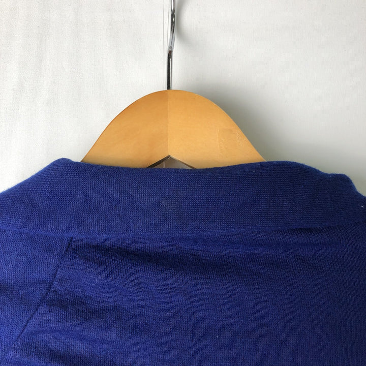80'S - Collared Full-Zip Sweatshirt, Made in USA, Men's Size M unclear blue type Vintage Second Hand