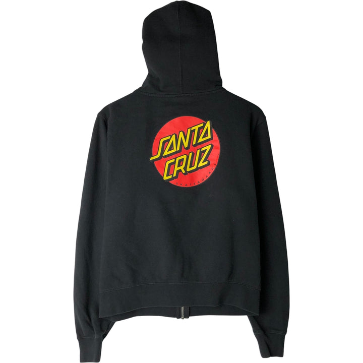 Santa Cruz Women's Full Zip Hoodie (Size M) unclear black type Vintage Second Hand