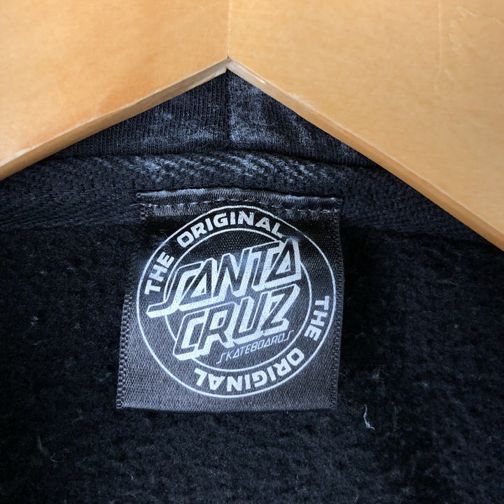 Santa Cruz Women's Full Zip Hoodie (Size M) unclear black type Vintage Second Hand