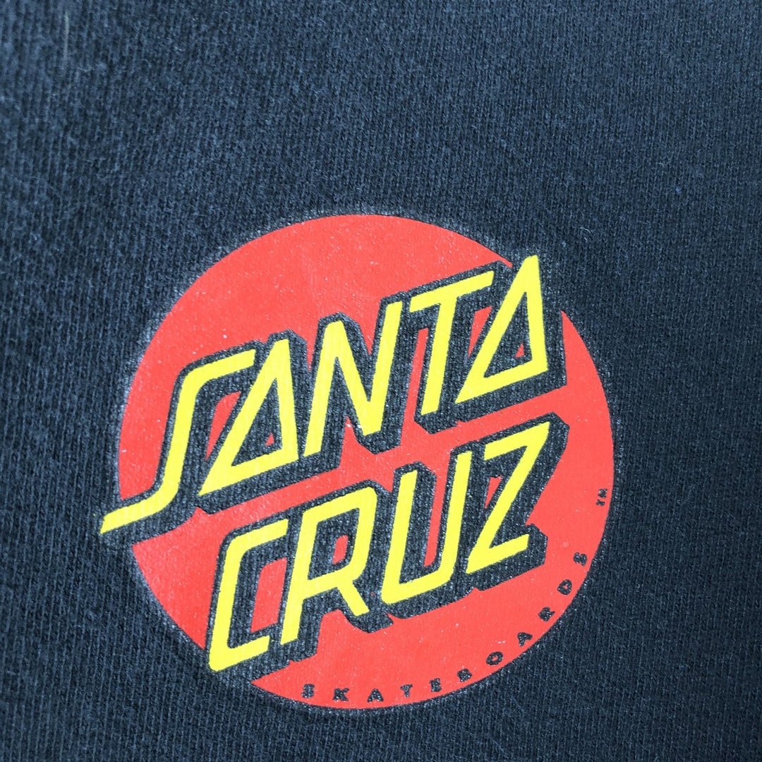 Santa Cruz Women's Full Zip Hoodie (Size M) unclear black type Vintage Second Hand