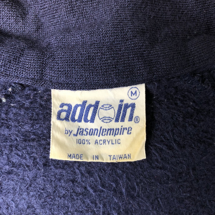 Vintage 70s-80'S Add In high-neck full-zip sweatshirt, size M, women's acrylic navy blue type Vintage Second Hand