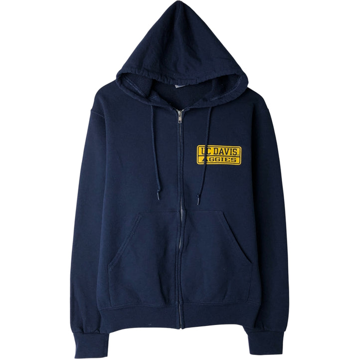 2000s~ Jerzees NuBlend College Sweatshirt Full-Zip Hoodie, Women's, Size Small cotton navy blue type Vintage Second Hand