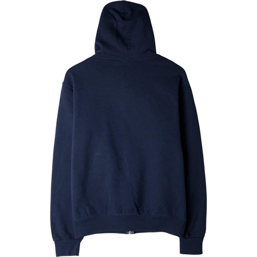 2000s~ Jerzees NuBlend College Sweatshirt Full-Zip Hoodie, Women's, Size Small cotton navy blue type Vintage Second Hand