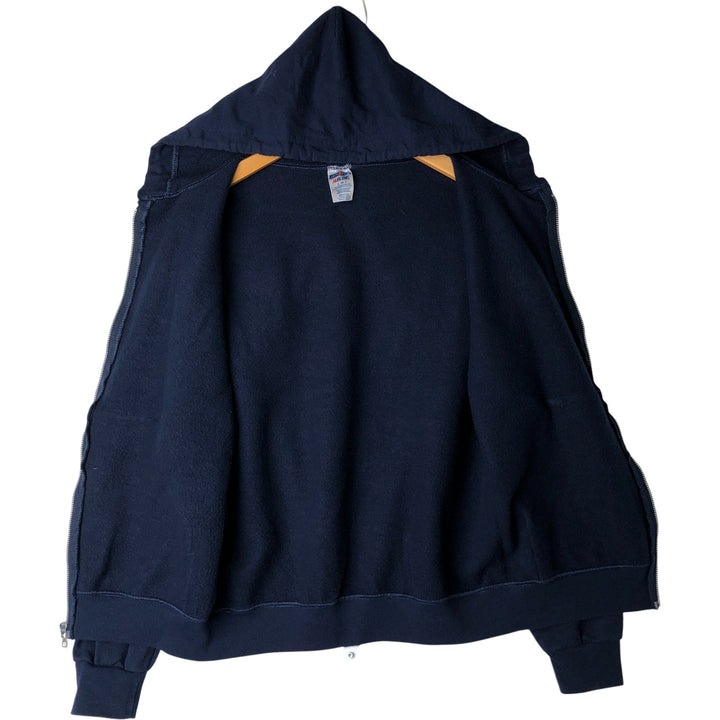 2000s~ Jerzees NuBlend College Sweatshirt Full-Zip Hoodie, Women's, Size Small cotton navy blue type Vintage Second Hand