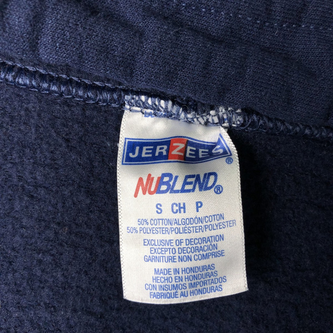 2000s~ Jerzees NuBlend College Sweatshirt Full-Zip Hoodie, Women's, Size Small cotton navy blue type Vintage Second Hand