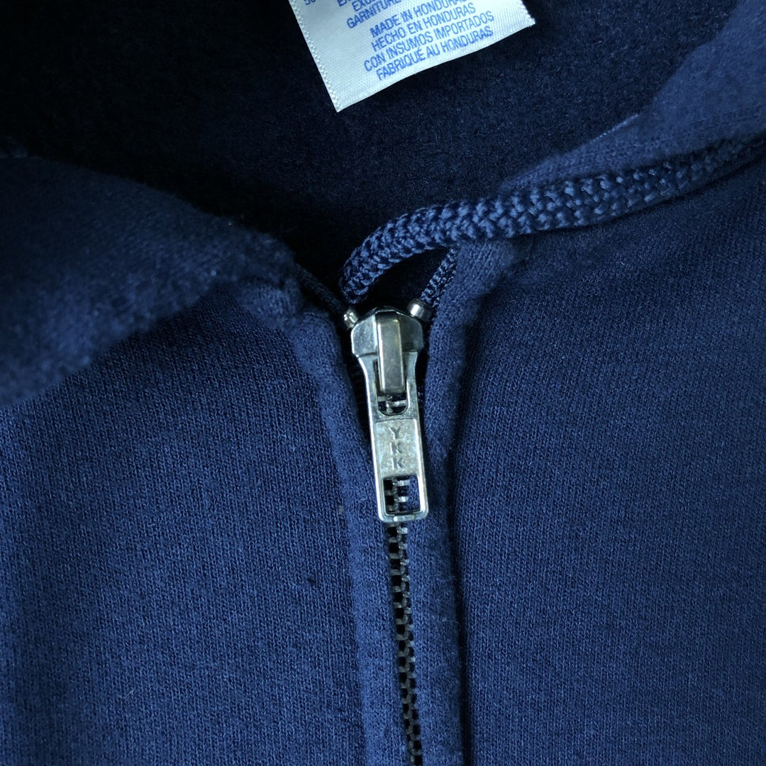 2000s~ Jerzees NuBlend College Sweatshirt Full-Zip Hoodie, Women's, Size Small cotton navy blue type Vintage Second Hand