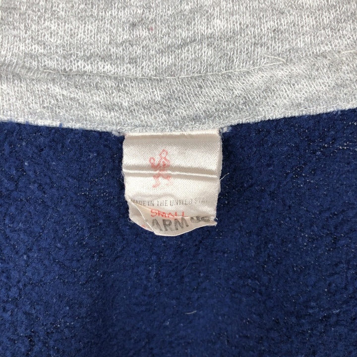 70s-80'S Warm Up Two-Tone High Neck Full-Zip Sweatshirt, Made in USA, Men's Size Small acrylic gray type Vintage Second Hand