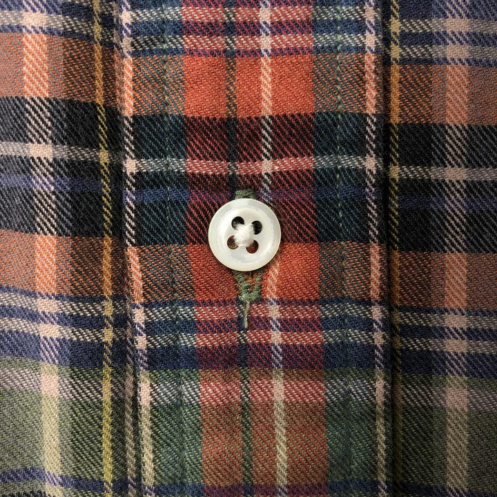 Ralph Lauren long sleeve button down check shirt, men's XL size cotton brown type Vintage Second Hand