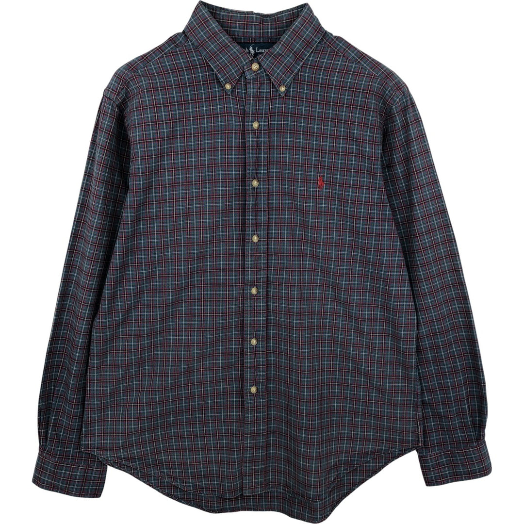 Ralph Lauren Classic Fit Long Sleeve Button Down Check Shirt Men's Size L cotton red type Vintage Second Hand