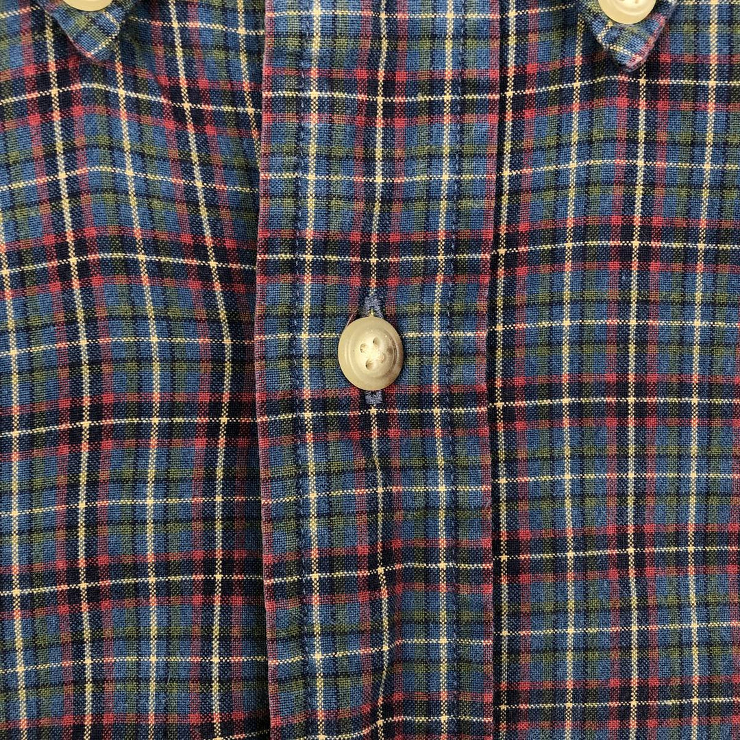 Ralph Lauren Classic Fit Long Sleeve Button Down Check Shirt Men's Size L cotton red type Vintage Second Hand