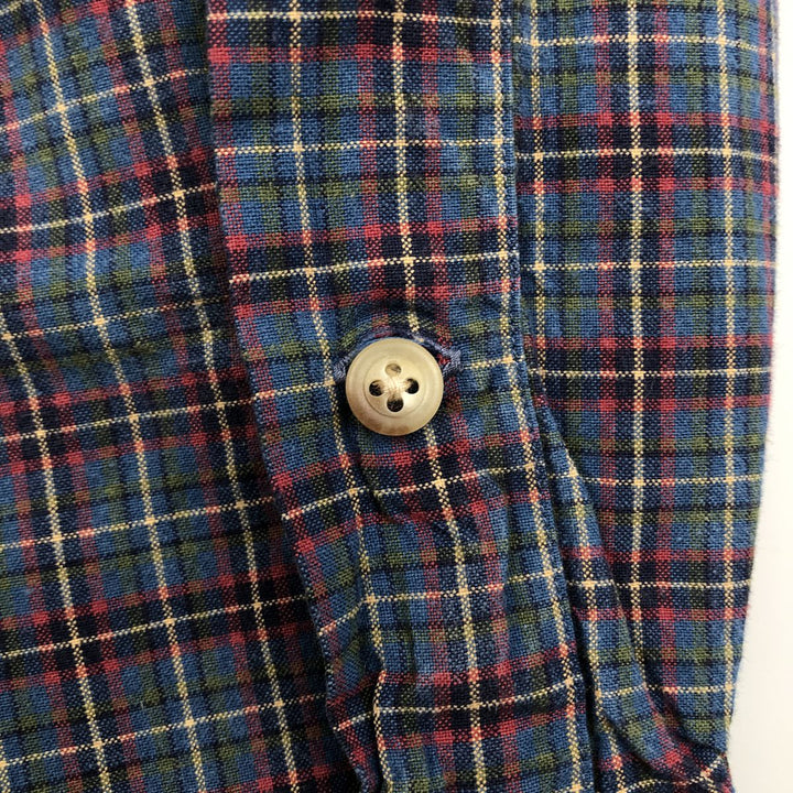 Ralph Lauren Classic Fit Long Sleeve Button Down Check Shirt Men's Size L cotton red type Vintage Second Hand