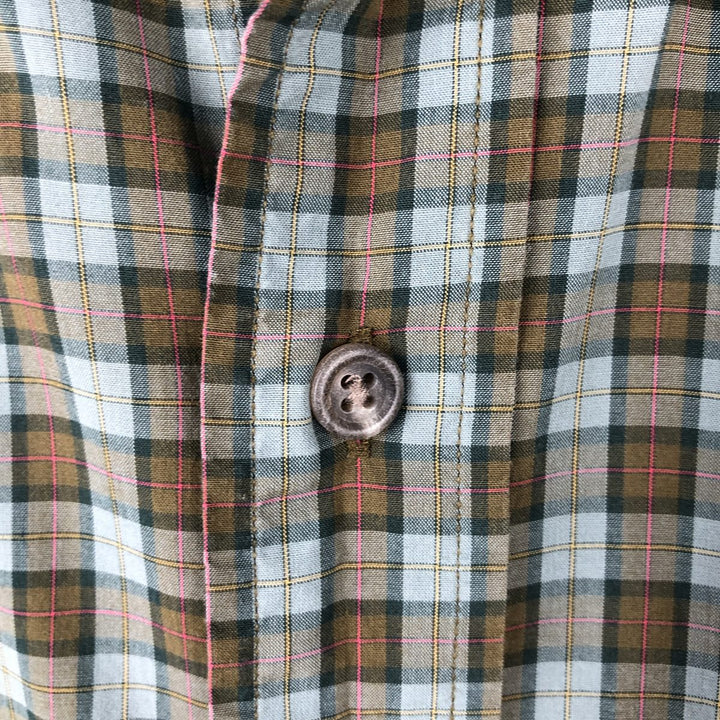Ralph Lauren CUSTOM FIT long sleeve button down check shirt men's XL size cotton Khaki type Vintage Second Hand