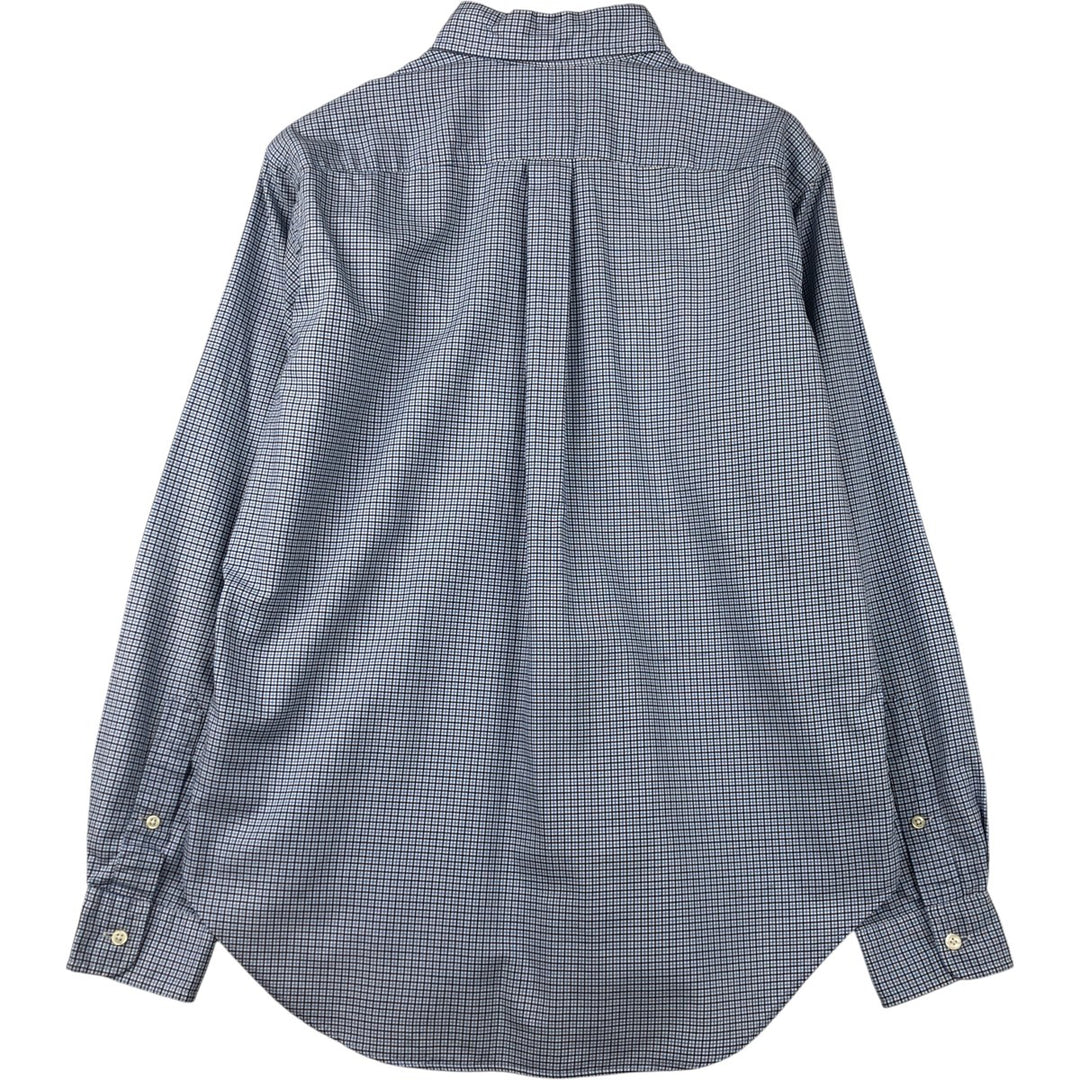 Ralph Lauren Classic Fit Long Sleeve Button Down Check Shirt Men's M cotton black type Vintage Second Hand