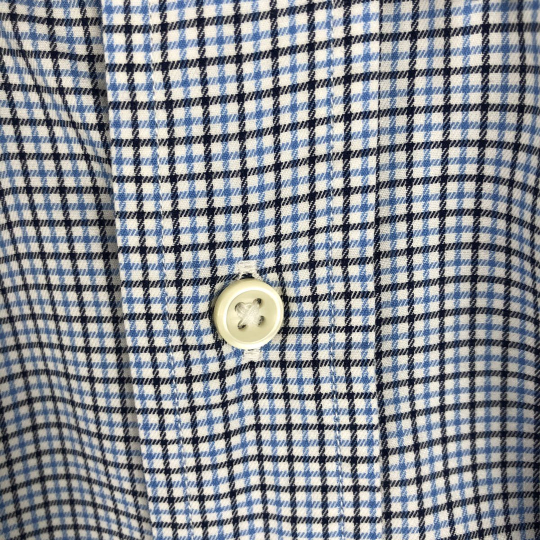 Ralph Lauren Classic Fit Long Sleeve Button Down Check Shirt Men's M cotton black type Vintage Second Hand