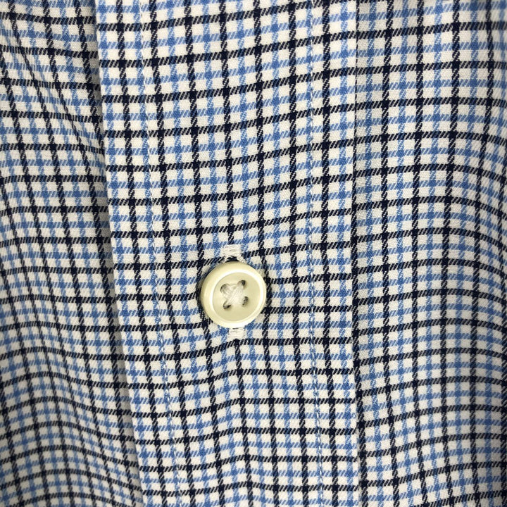 Ralph Lauren Classic Fit Long Sleeve Button Down Check Shirt Men's M cotton black type Vintage Second Hand