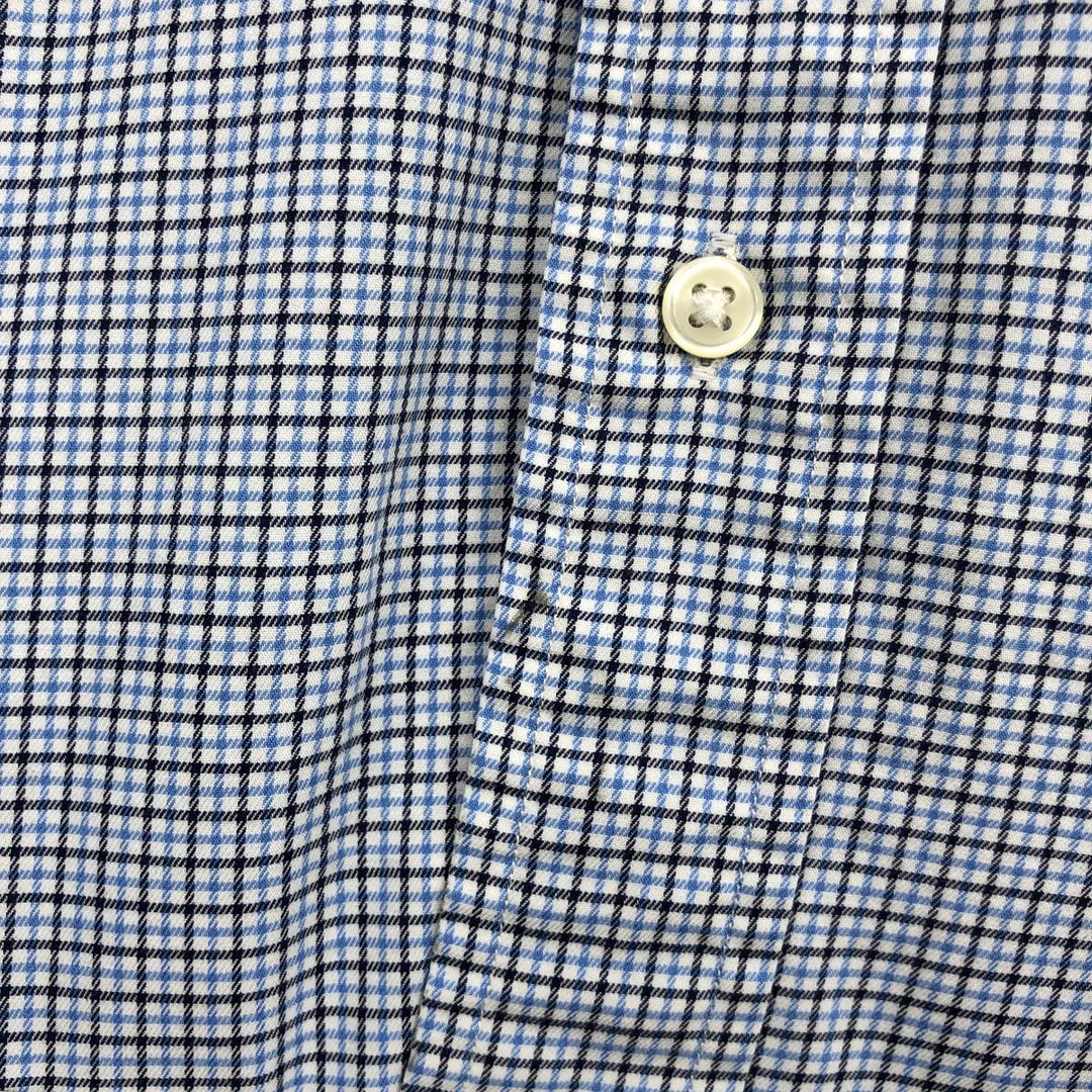 Ralph Lauren Classic Fit Long Sleeve Button Down Check Shirt Men's M cotton black type Vintage Second Hand