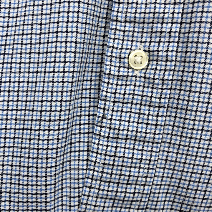 Ralph Lauren Classic Fit Long Sleeve Button Down Check Shirt Men's M cotton black type Vintage Second Hand