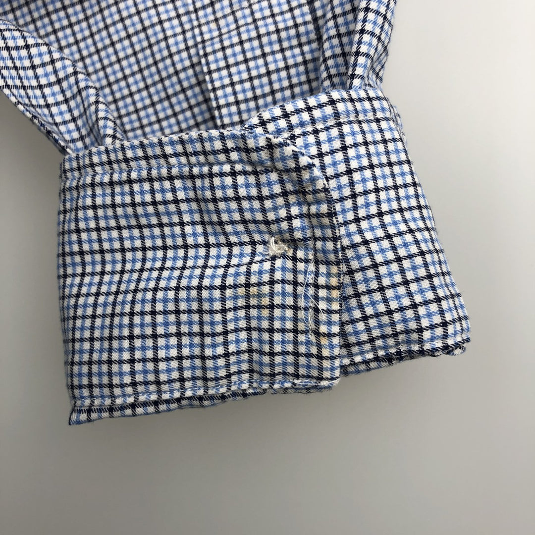 Ralph Lauren Classic Fit Long Sleeve Button Down Check Shirt Men's M cotton black type Vintage Second Hand