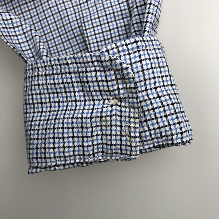 Ralph Lauren Classic Fit Long Sleeve Button Down Check Shirt Men's M cotton black type Vintage Second Hand