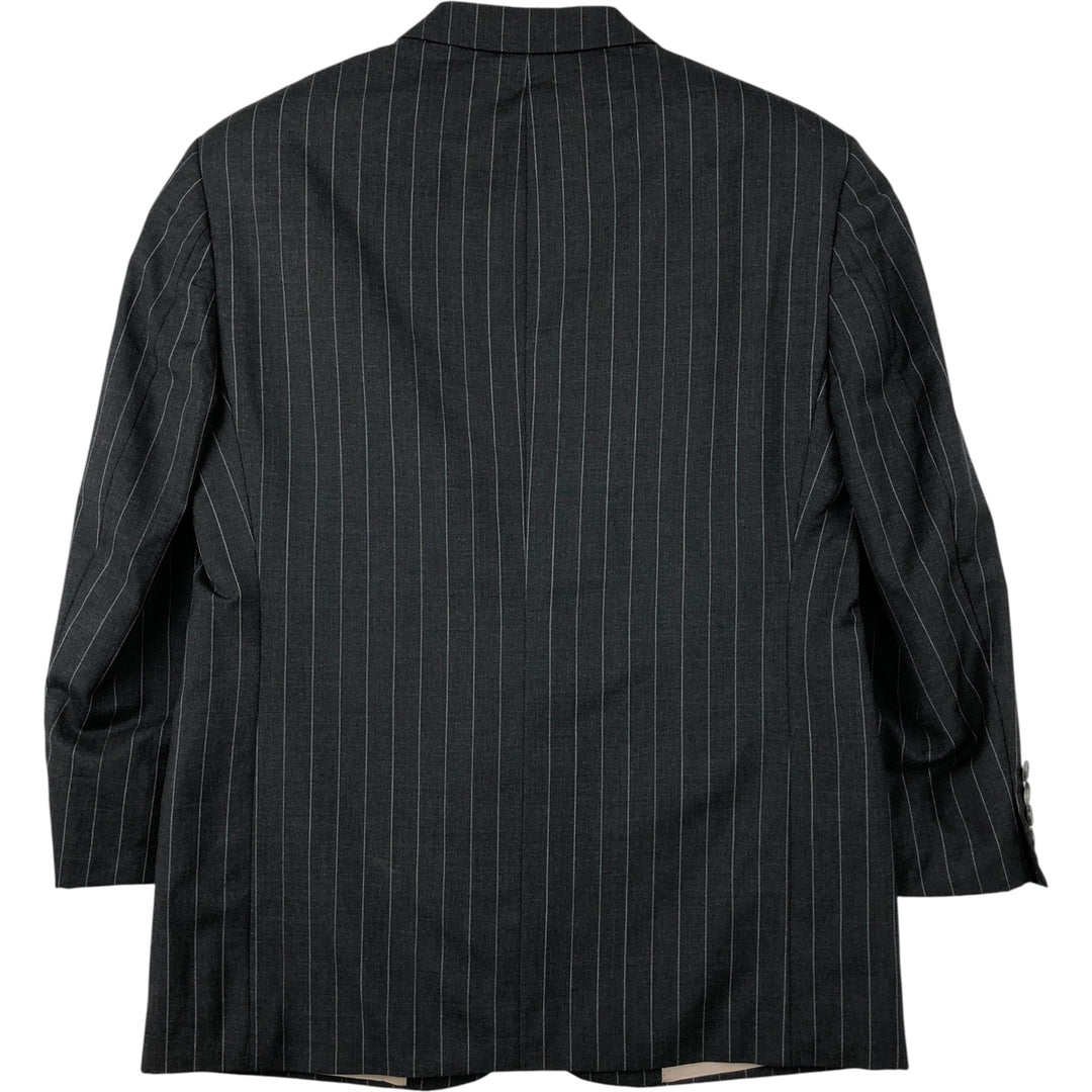 BILL BLASS Stripe Pattern Cashmere Blend Wool Tailored Jacket, Men's Size Medium wool gray type Vintage Second Hand