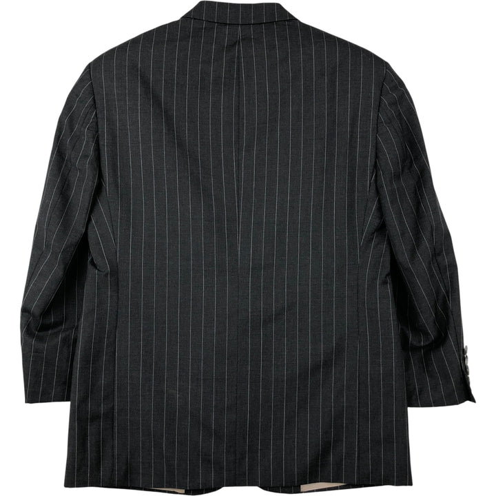 BILL BLASS Stripe Pattern Cashmere Blend Wool Tailored Jacket, Men's Size Medium wool gray type Vintage Second Hand