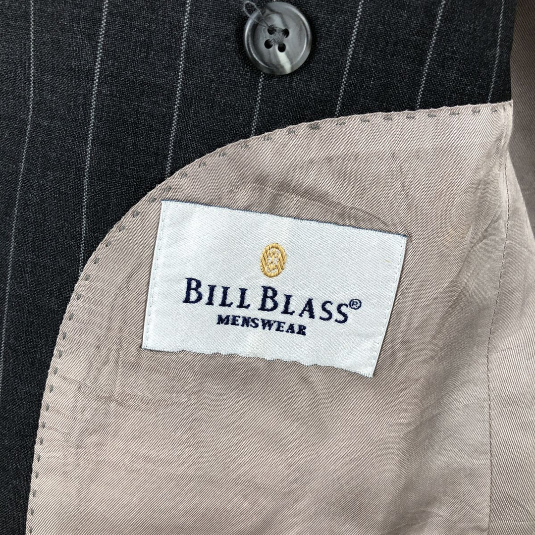 BILL BLASS Stripe Pattern Cashmere Blend Wool Tailored Jacket, Men's Size Medium wool gray type Vintage Second Hand