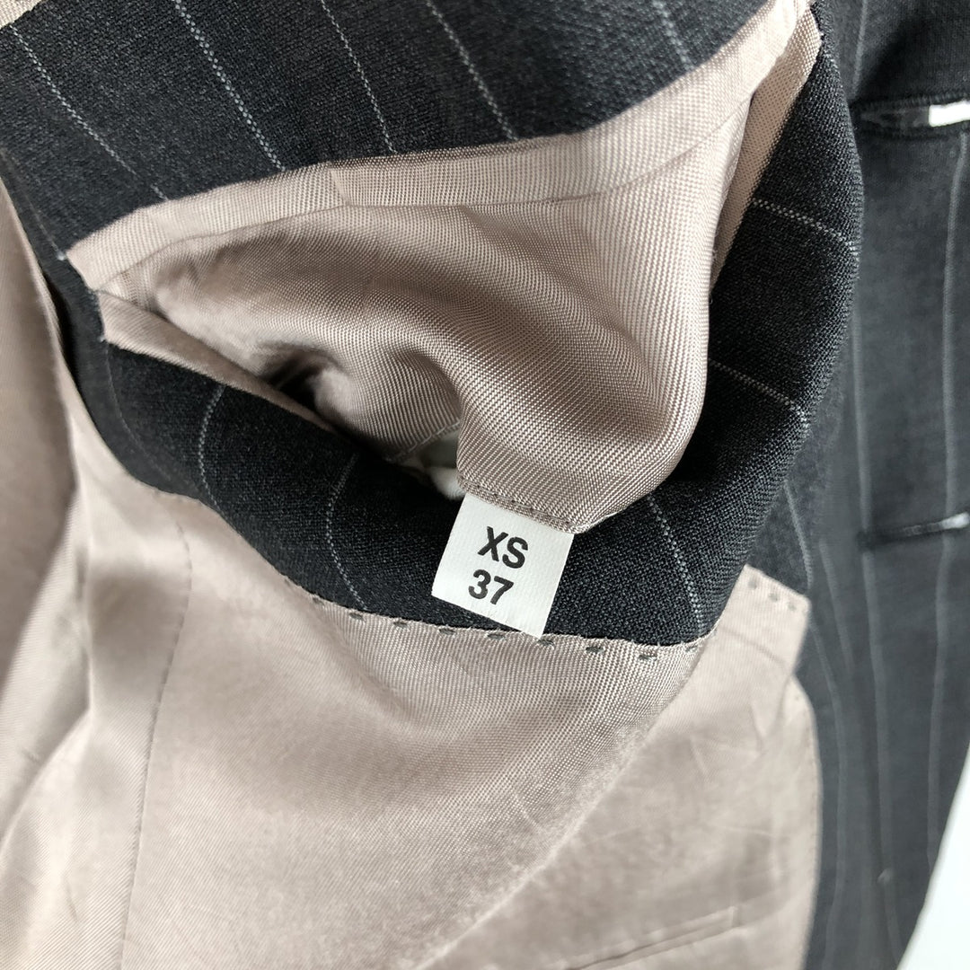 BILL BLASS Stripe Pattern Cashmere Blend Wool Tailored Jacket, Men's Size Medium wool gray type Vintage Second Hand
