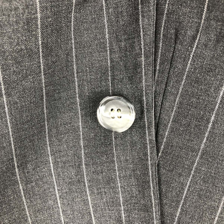 BILL BLASS Stripe Pattern Cashmere Blend Wool Tailored Jacket, Men's Size Medium wool gray type Vintage Second Hand