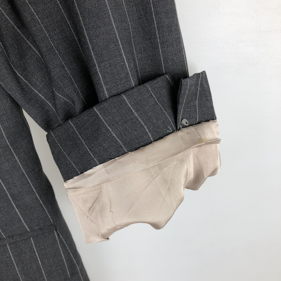 BILL BLASS Stripe Pattern Cashmere Blend Wool Tailored Jacket, Men's Size Medium wool gray type Vintage Second Hand