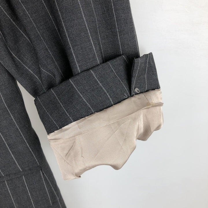 BILL BLASS Stripe Pattern Cashmere Blend Wool Tailored Jacket, Men's Size Medium wool gray type Vintage Second Hand