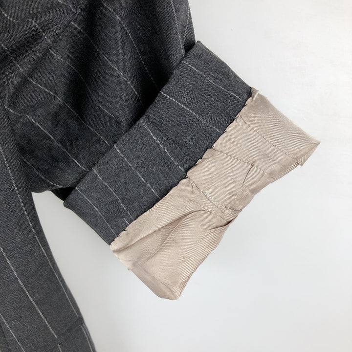 BILL BLASS Stripe Pattern Cashmere Blend Wool Tailored Jacket, Men's Size Medium wool gray type Vintage Second Hand
