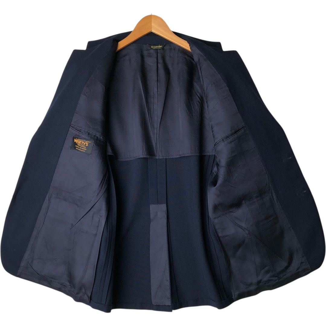 MARTYS Navy Blazer Tailored Jacket, Made in USA, Women's Size L (approx.) unclear navy blue type Vintage Second Hand