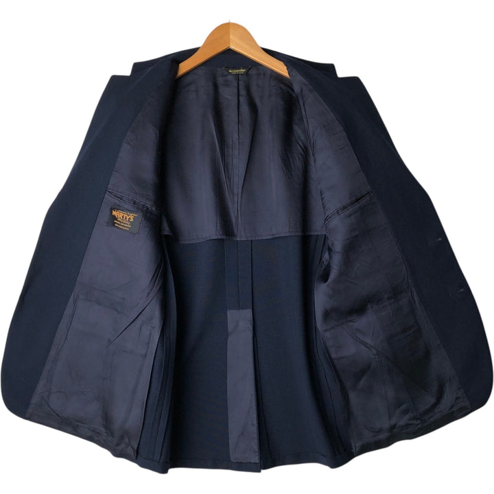 MARTYS Navy Blazer Tailored Jacket, Made in USA, Women's Size L (approx.) unclear navy blue type Vintage Second Hand