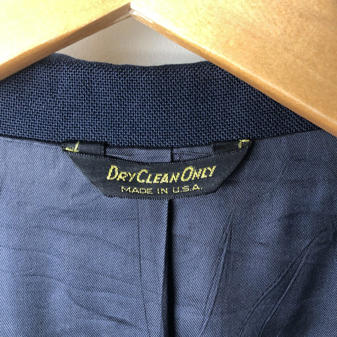 MARTYS Navy Blazer Tailored Jacket, Made in USA, Women's Size L (approx.) unclear navy blue type Vintage Second Hand