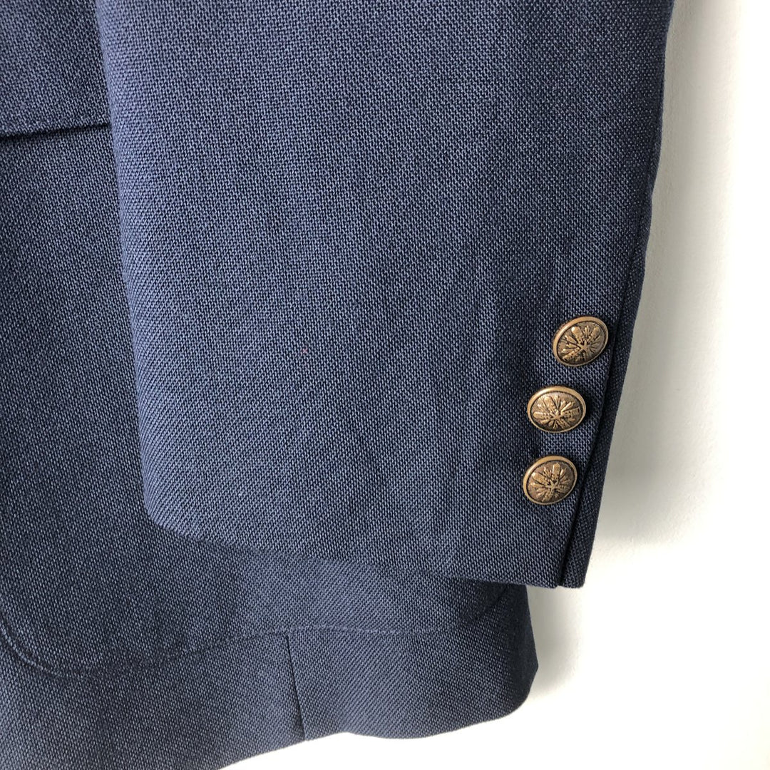 MARTYS Navy Blazer Tailored Jacket, Made in USA, Women's Size L (approx.) unclear navy blue type Vintage Second Hand