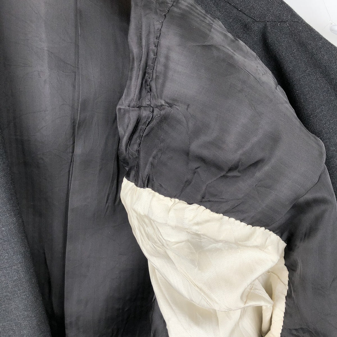 Nordstrom wool tailored jacket, made in the USA, men's size L wool Charcoal Vintage Second Hand