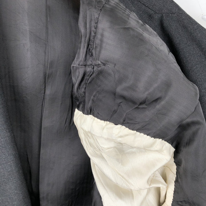 Nordstrom wool tailored jacket, made in the USA, men's size L wool Charcoal Vintage Second Hand
