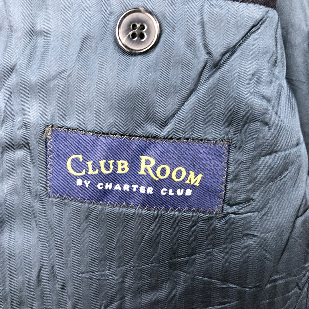 Charter Club CHARTER CLUB CLUB ROOM Navy Blazer Tailored Jacket Men's Size M wool navy blue type Vintage Second Hand