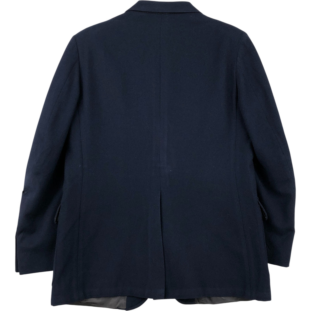 Stanley Blacker Navy Blazer, Tailored Jacket, Made in USA, Men's Size Medium wool navy blue type Vintage Second Hand