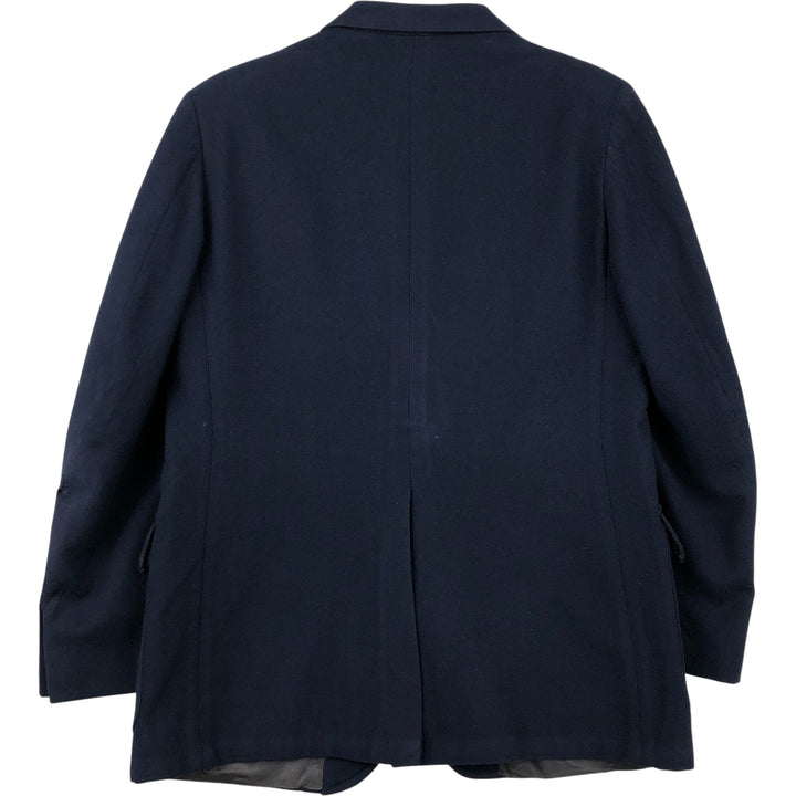 Stanley Blacker Navy Blazer, Tailored Jacket, Made in USA, Men's Size Medium wool navy blue type Vintage Second Hand