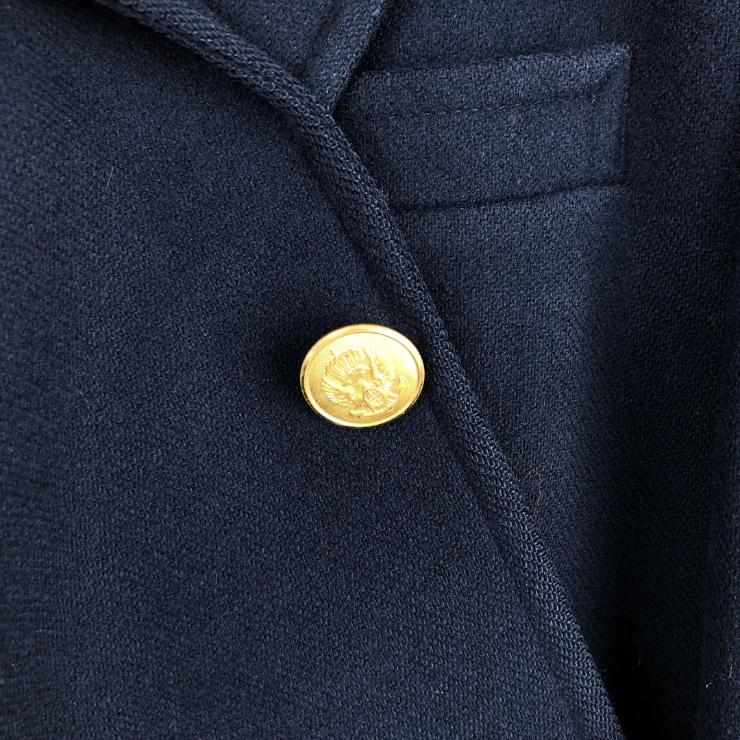 Stanley Blacker Navy Blazer, Tailored Jacket, Made in USA, Men's Size Medium wool navy blue type Vintage Second Hand