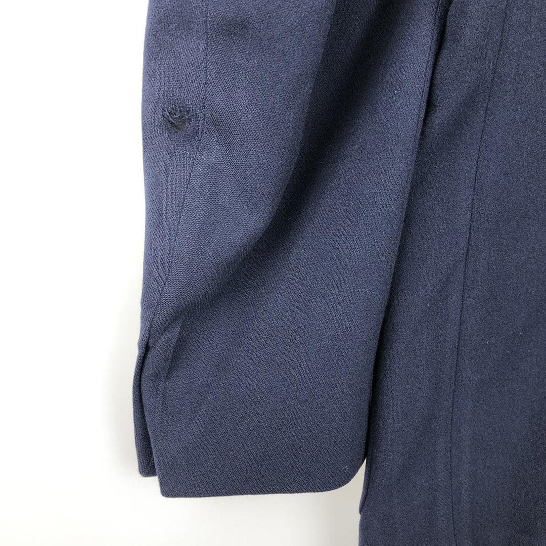 Stanley Blacker Navy Blazer, Tailored Jacket, Made in USA, Men's Size Medium wool navy blue type Vintage Second Hand