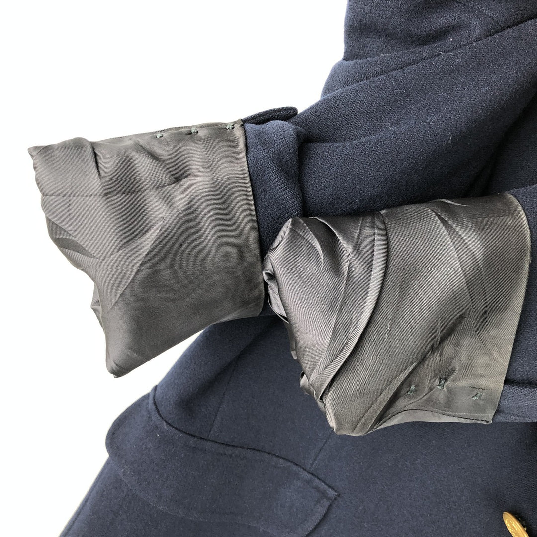 Stanley Blacker Navy Blazer, Tailored Jacket, Made in USA, Men's Size Medium wool navy blue type Vintage Second Hand