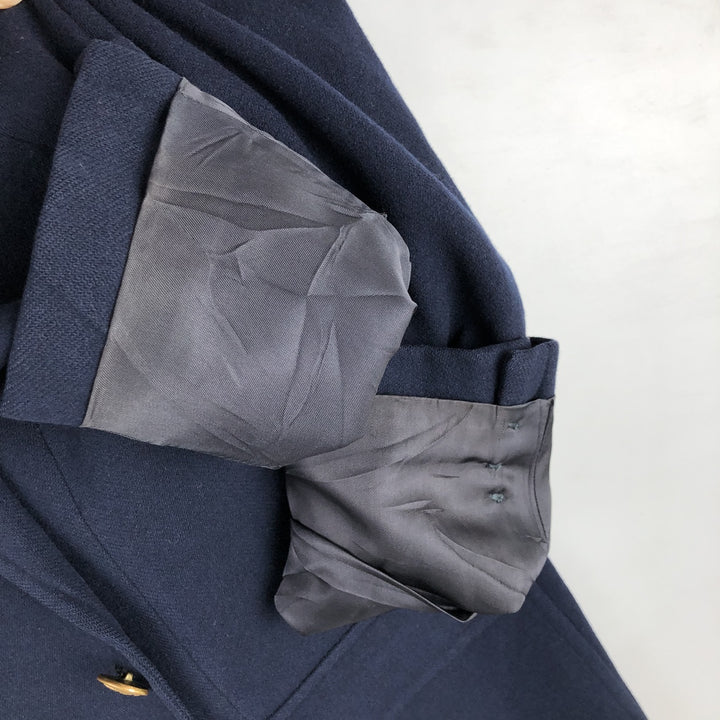 Stanley Blacker Navy Blazer, Tailored Jacket, Made in USA, Men's Size Medium wool navy blue type Vintage Second Hand